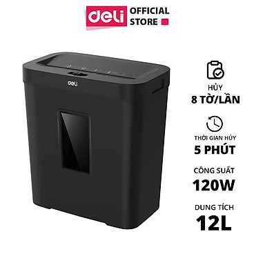 Mua Máy Hủy Tài Liệu Cao Cấp 12L Deli - Máy Huỷ Giấy 12 Lít Phù Hợp Cho Bảo Mật Giấy Tờ Trong Doanh Nghiệp, Văn Phòng, Nhà Trường - Hãng Chính Hãng - ET021 tại Deli Official Store