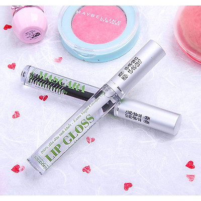 Combo Mascara Dầu Dừa Dưỡng Mi Milaganics + Tinh Chất Dưỡng Môi Lip Gloss Milaganics