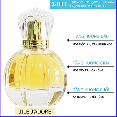 Nước hoa nữ cao cấp chính hãng Jile J'adore 50ml phù hợp với phụ nữ ưa thích phong cách quý phái, thanh lịch