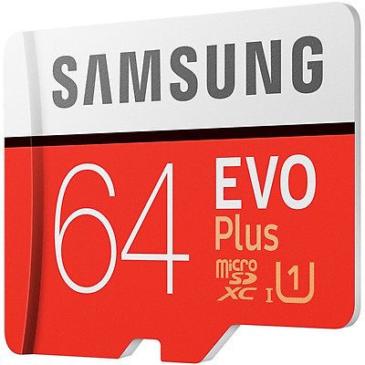 Thẻ Nhớ Micro SD Samsung Evo Plus 64GB Class 10 - 100MB/s (Kèm Adapter) - Hàng Chính Hãng