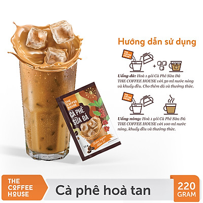 Cà phê sữa đá hoà tan The Coffee House (Hộp 10 gói x 22g)