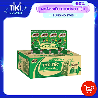 Thùng 48 Hộp Sữa Nestlé MILO Nước (180ml / Hộp)