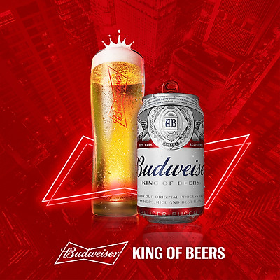 Thùng 24 Lon Bia Budweiser (330ml / Lon)