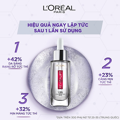 Tinh chất Serum siêu dưỡng ẩm trắng da L'Oreal Paris Hyaluronic Acid 1.5% 30ml