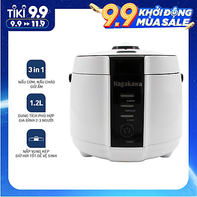 Nồi Cơm Điện Nắp Gài Nagakawa NAG0131 (1.2 Lít) - Hàng Chính Hãng