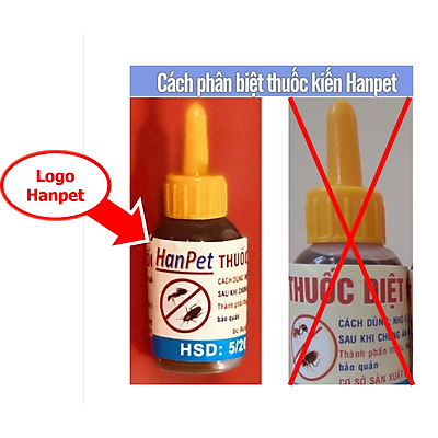 Combo 3 lọ Thuốc diệt kiến gián sinh học Hanpet- Dung dịch diệt kiến tận gốc