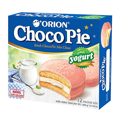 Bánh Orion Chocopie Sữa Chua Yogurt (12 bánh x 30g)