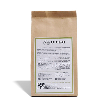 Cà Phê Phin Cầu Đất (Arabica & Robusta) Rang Xay Mộc Sạch Nguyên Chất Chuẩn Gu Người Việt - Túi 250Gr (Dạng Bột)