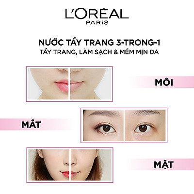 Nước tẩy trang L'Oreal Paris 3-in-1 Micellar Water 400ml