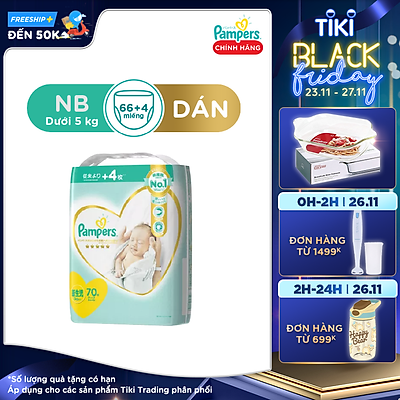 Tã Dán Pampers Nội Địa Nhật Bản NB70/S64/M52/L42