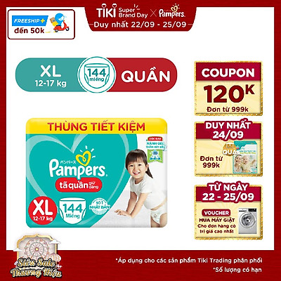 Tã Quần Pampers Giữ Dáng MegaBox M180/L162/XL144