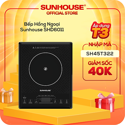 Bếp Hồng Ngoại Sunhouse SHD6011 - Đen- hàng chính hãng