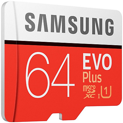 Thẻ Nhớ Micro SD Samsung Evo Plus 64GB Class 10 - 100MB/s (Kèm Adapter) - Hàng Chính Hãng