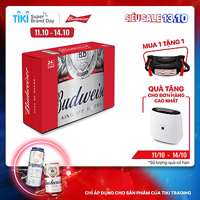 Thùng 24 Lon Bia Budweiser (330ml / Lon)