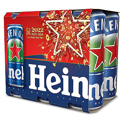 Lốc 6 lon bia không cồn Heineken 0.0 (330ml/lon)