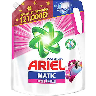 Combo 2 Túi Nước Giặt Ariel Matic Hương Downy (2.1Kg/ Túi)