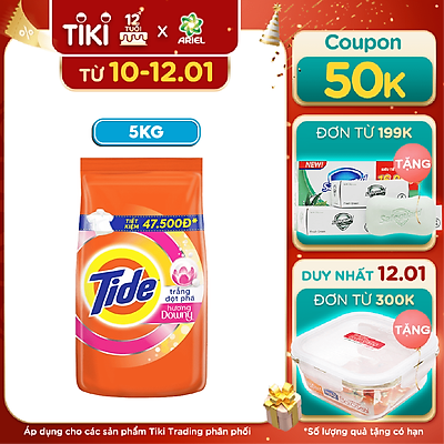 Bột Giặt Tide Trắng Đột Phá 5.5kg/ Bột Giặt Tide Hương Downy 5kg