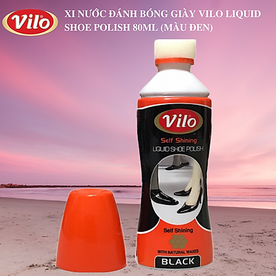 Xi nước đánh bóng giày Vilo liquid shoe polish 80ml (màu đen)