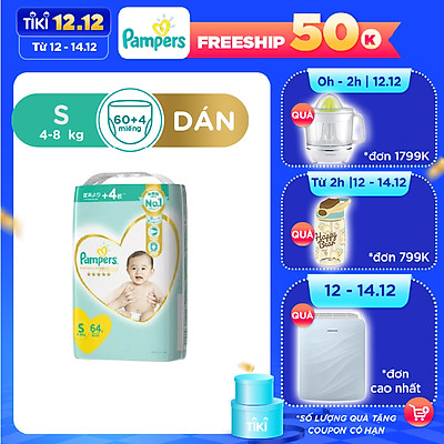 Tã Dán Pampers Nội Địa Nhật Bản NB70/S64/M52/L42