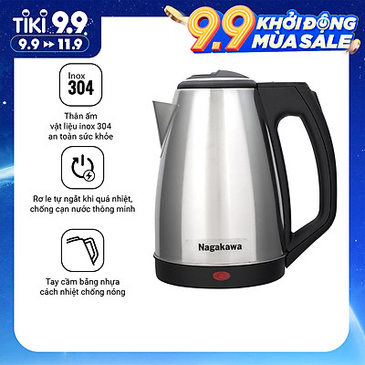 Ấm Siêu Tốc Nagakawa NAG0308 (1.8 Lít) - Hàng Chính Hãng