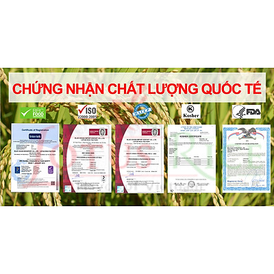 Gạo Thơm Lài Lotus Rice 5kg - Cơm mềm dẻo vừa - Chuẩn xuất khẩu