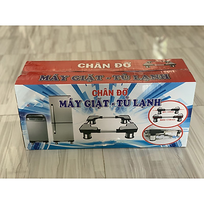 Kệ chân đế máy giặt tủ lạnh inox cao cấp 55x77cm INOX dày 1mm