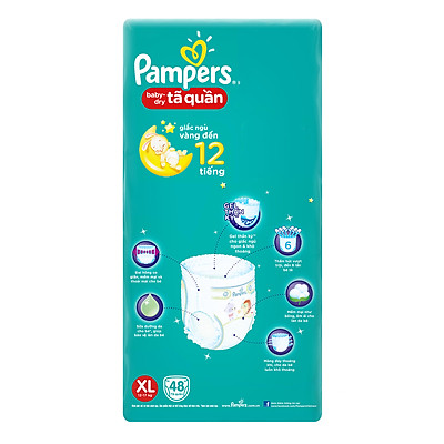 Thùng Tối Ưu Phí Vận Chuyển 3 Gói Tã Quần PAMPERS Giữ Dáng Size M(180 miếng, 7-12kg)/ L(162 miếng, 9-14kg)/ XL(144 miếng, 12-17kg), Chống Xệ