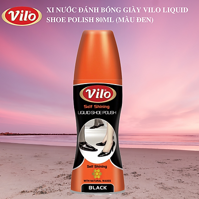 Xi nước đánh bóng giày Vilo liquid shoe polish 80ml (màu đen)