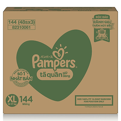 Tã Quần Pampers Giữ Dáng MegaBox M180/L162/XL144