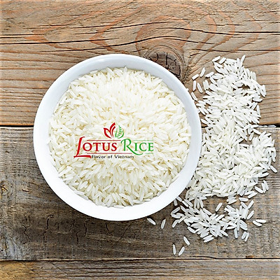 Gạo Thơm Lài Lotus Rice 5kg - Cơm mềm dẻo vừa - Chuẩn xuất khẩu