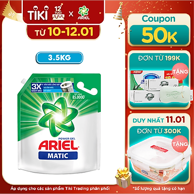 Nước Giặt Ariel Matic Dạng Túi 3.2kg/3.25kg/3.5kg/3.6kg/3.9kg/4.1kg