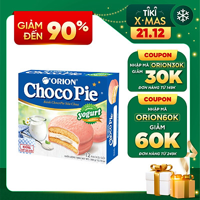 Bánh Orion Chocopie Sữa Chua Yogurt (12 bánh x 30g)