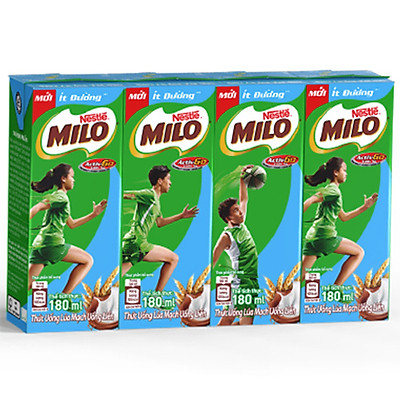 Thùng 48 Hộp Sữa Nestlé Milo Ít Đường (180ml/ Hộp)