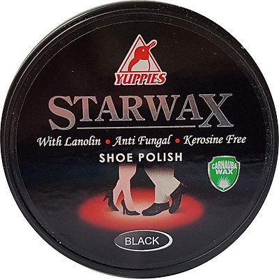 Xi đánh giày đen YUPPIES Star Wax Shoe Polish 48ml-Black (Malaysia)