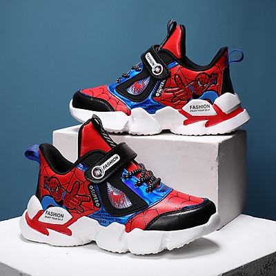 Giày siêu nhân spiderman bé trai 3 - 15 tuổi phong cách sneaker năng động và khỏe khoắn GE73