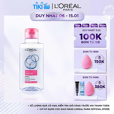 Nước Tẩy Trang L'oreal Micellar Dưỡng Ẩm 95ml