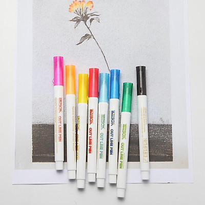 Outline Pens Double Line Metallic Markers, 8 Colors Outline Paint Doodle Pens
