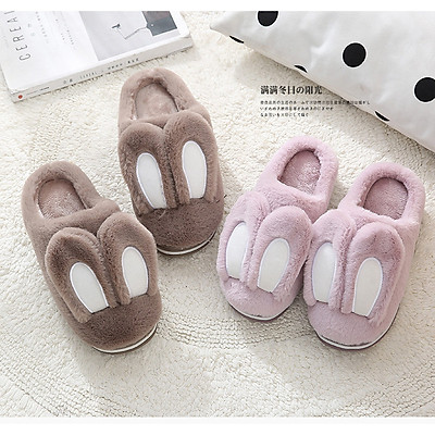 Dép Lông Đi Trong Nhà - Hình Tai Thỏ Dễ Thương  - Nhiều Màu_Size 38-39 (Hàng Chính Hãng)