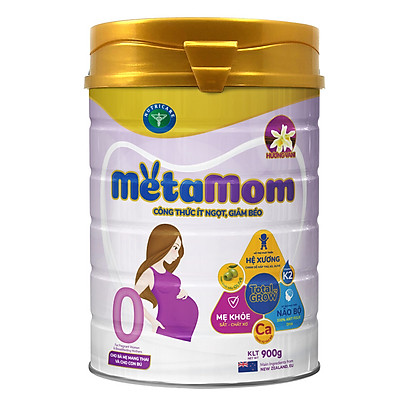 Sữa bột Nutricare MetaMom ít ngọt hỗ trợ giảm béo chăm sóc toàn diện cho mẹ bầu & cho con bú (900g)