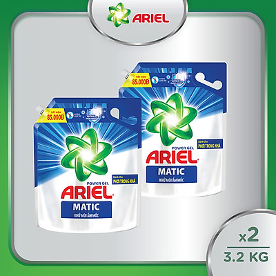 Combo 2 Nước Giặt Ariel Matic Đậm Đặc/ Hương Downy/ Khử Mùi Ẩm Mốc