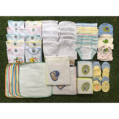 Set Đồ Sơ Sinh Trọn Gói Chuẩn Hàng Cotton