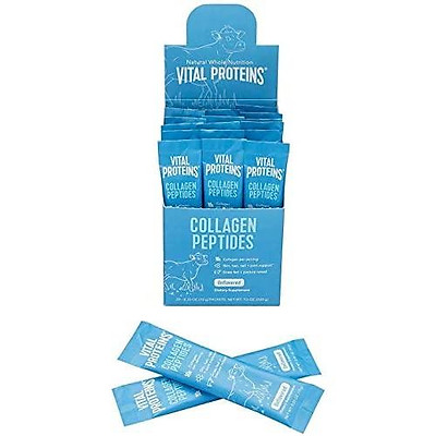 Collagen Peptide Powder Stick Supplement - 20ct - Vital Proteins Hydrolyzed Collagen on The go, Dairy Free, Gluten Free
