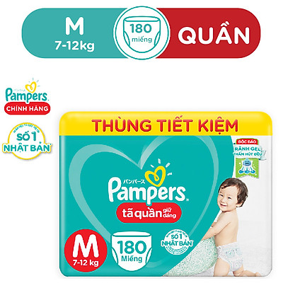 Thùng Tã Quần Pampers Giữ Dáng Megabox - Tặng Chảo Sunhouse 18cm