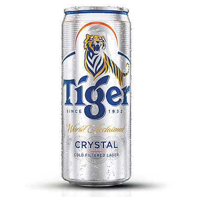 Thùng 24 lon bia Tiger Crystal 330ml - Bao bì Xuân