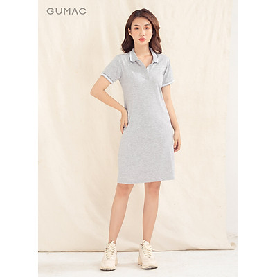 Đầm polo nữ thêu positive dễ thương GUMAC DA1007 đủ size đủ màu