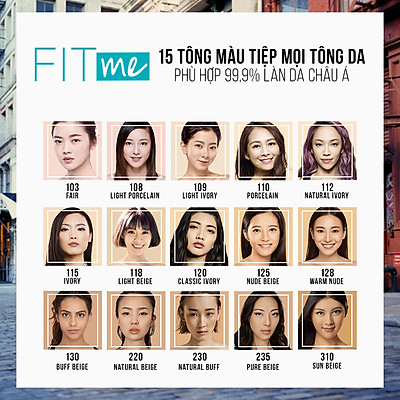 Kem Nền Mịn Nhẹ Kiềm Dầu Fit Me Maybelline New York Matte Poreless Foundation 30ml