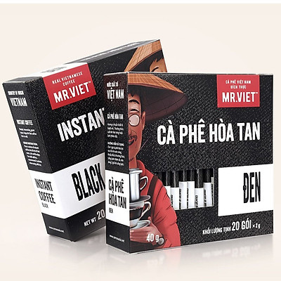 MR VIET - CÀ PHÊ HÒA TAN ĐEN HỘP 40G