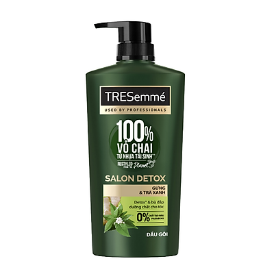 Dầu gội TRESEMME Salon Detox Dưỡng tóc chắc khỏe bóng mượt Gừng và Trà Xanh Giúp Detox tóc sạch sâu 850g