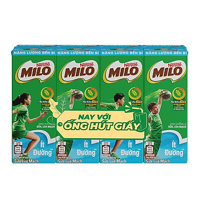 Thùng 48 Hộp Sữa Nestlé Milo Ít Đường (180ml/ Hộp)