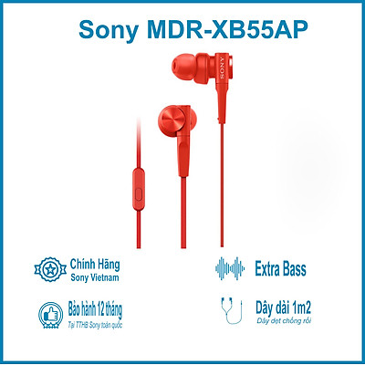 Tai Nghe Nhét Tai Sony ExtraBass MDR-XB55AP - Hàng Chính Hãng